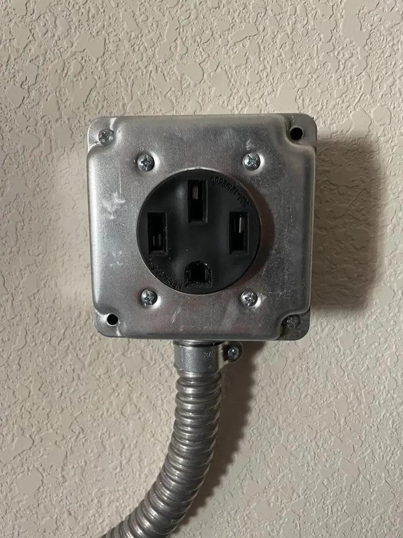NEMA 14-50 outlet installed for Electrical Panel Upgrade in Hamlet